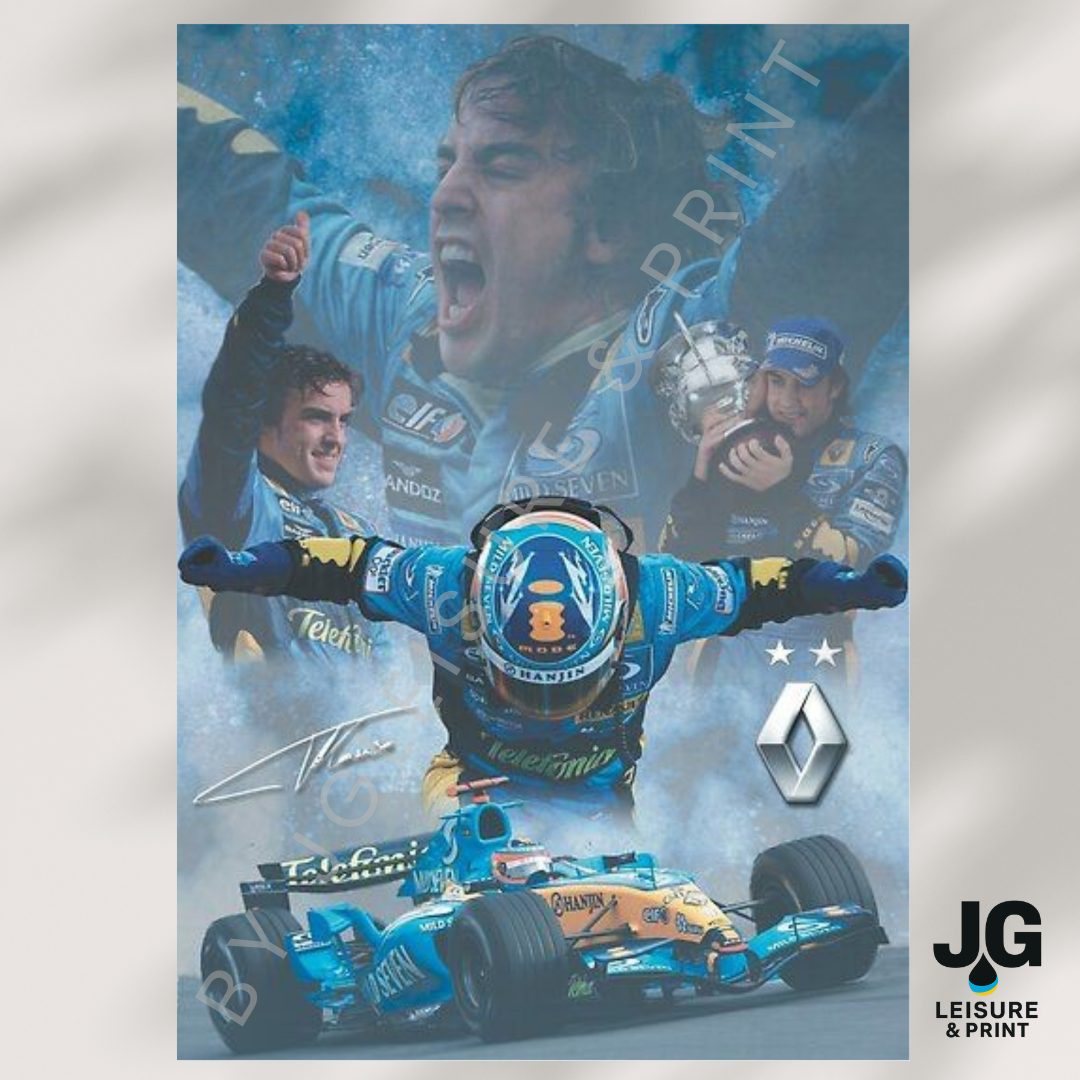 Fernando Alonso Poster Wall Art A1-A5