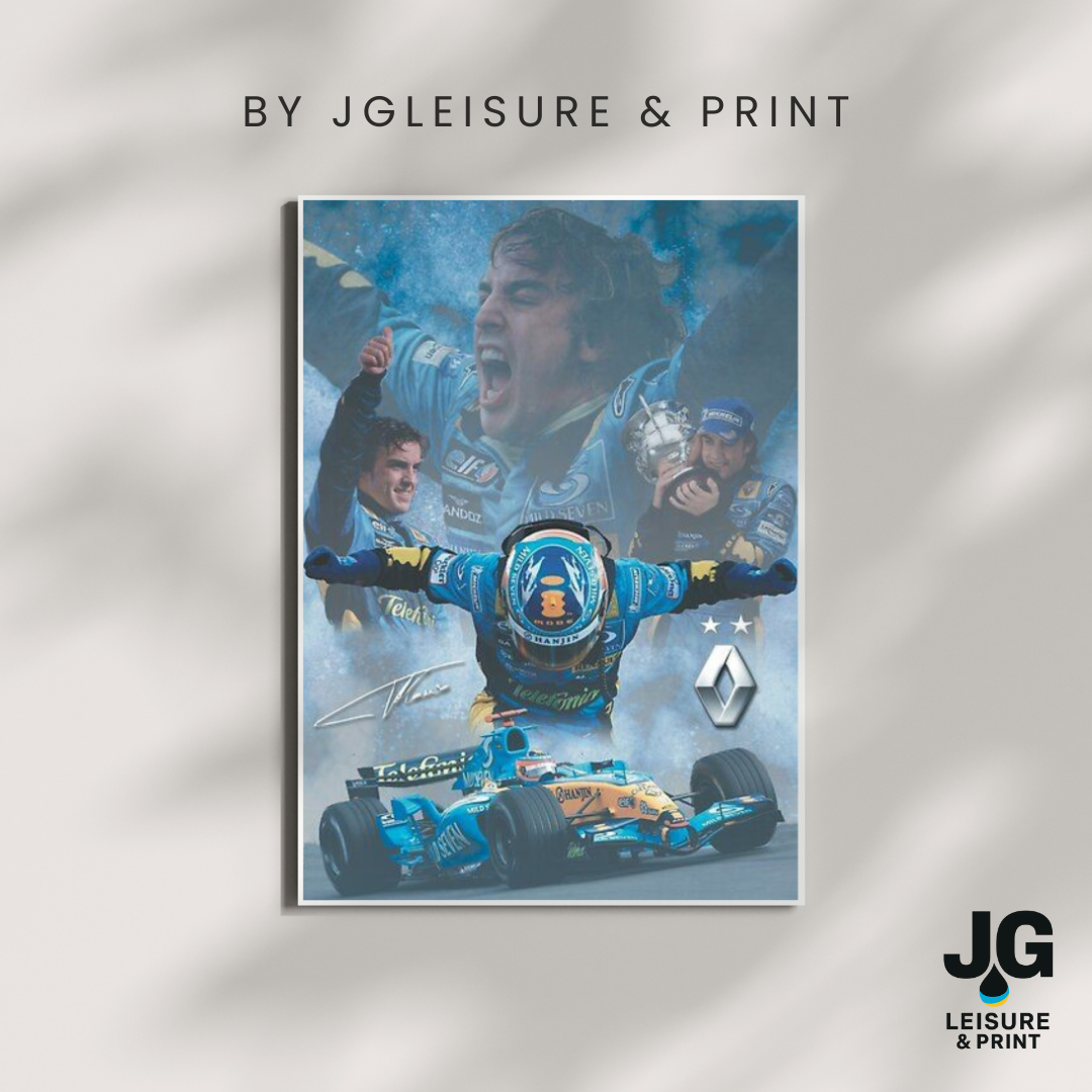 Fernando Alonso Poster Wall Art A1-A5