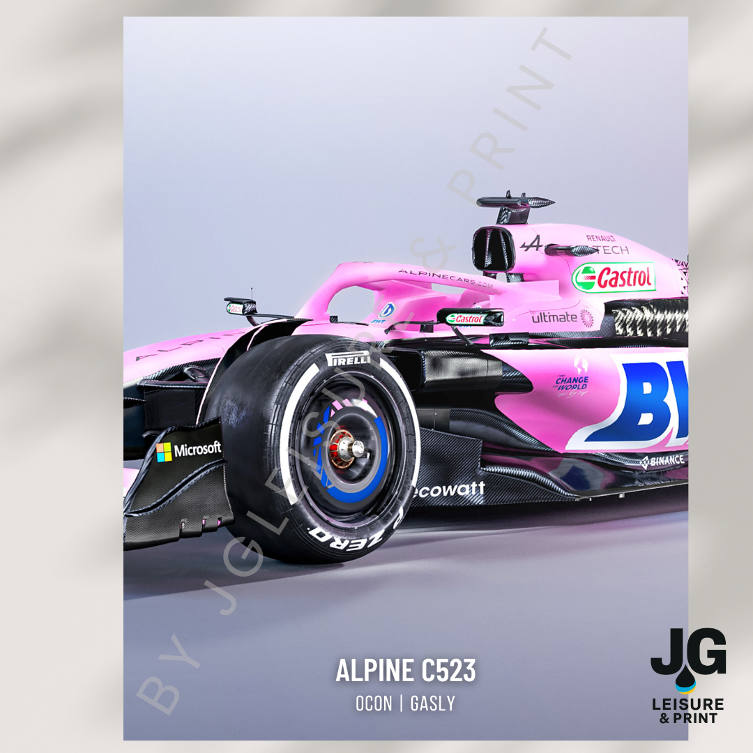 Alpine F1 Car Poster: Set of 3 Ocon Gasley