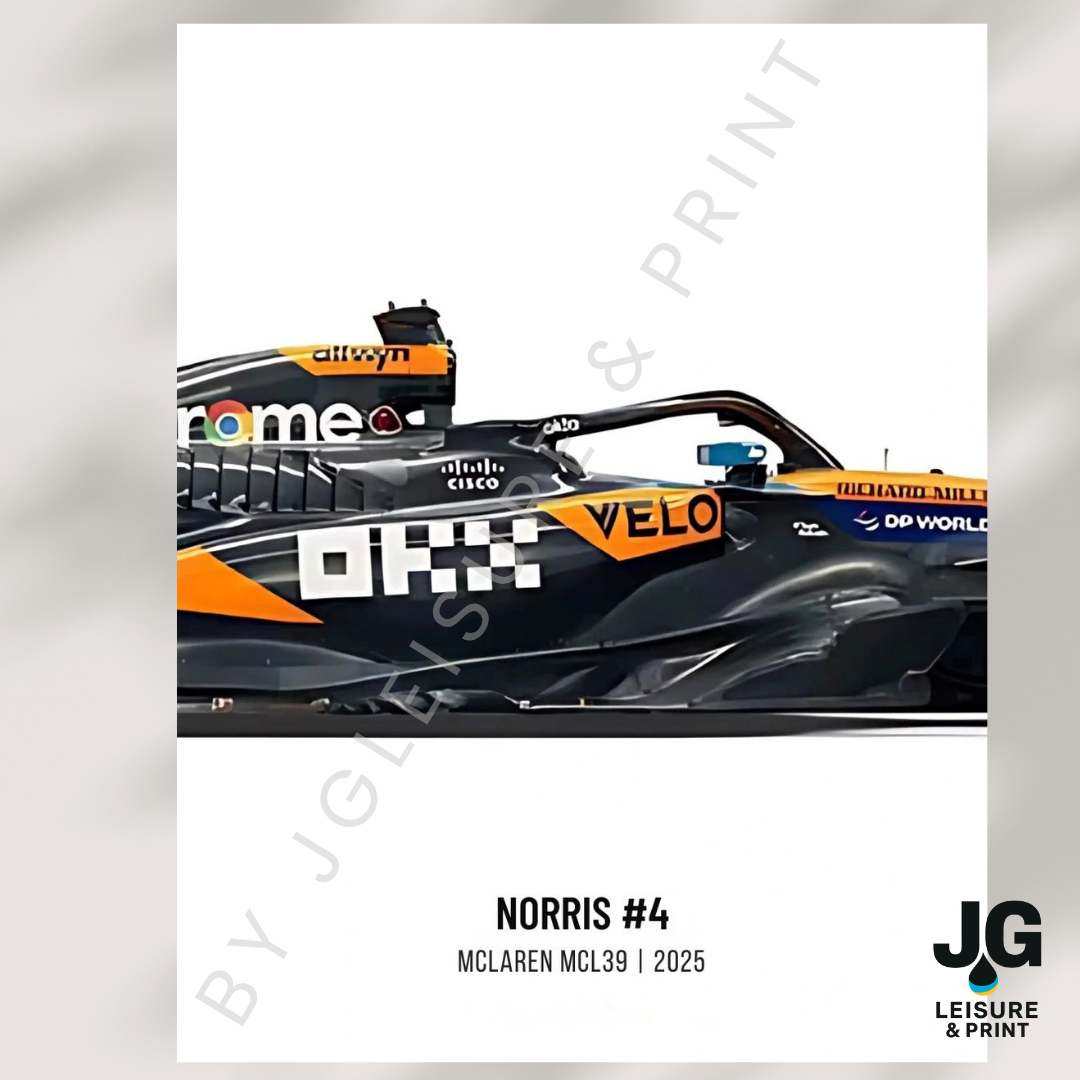 McLaren F1 Car Poster: Set of 3 Norris Piastri
