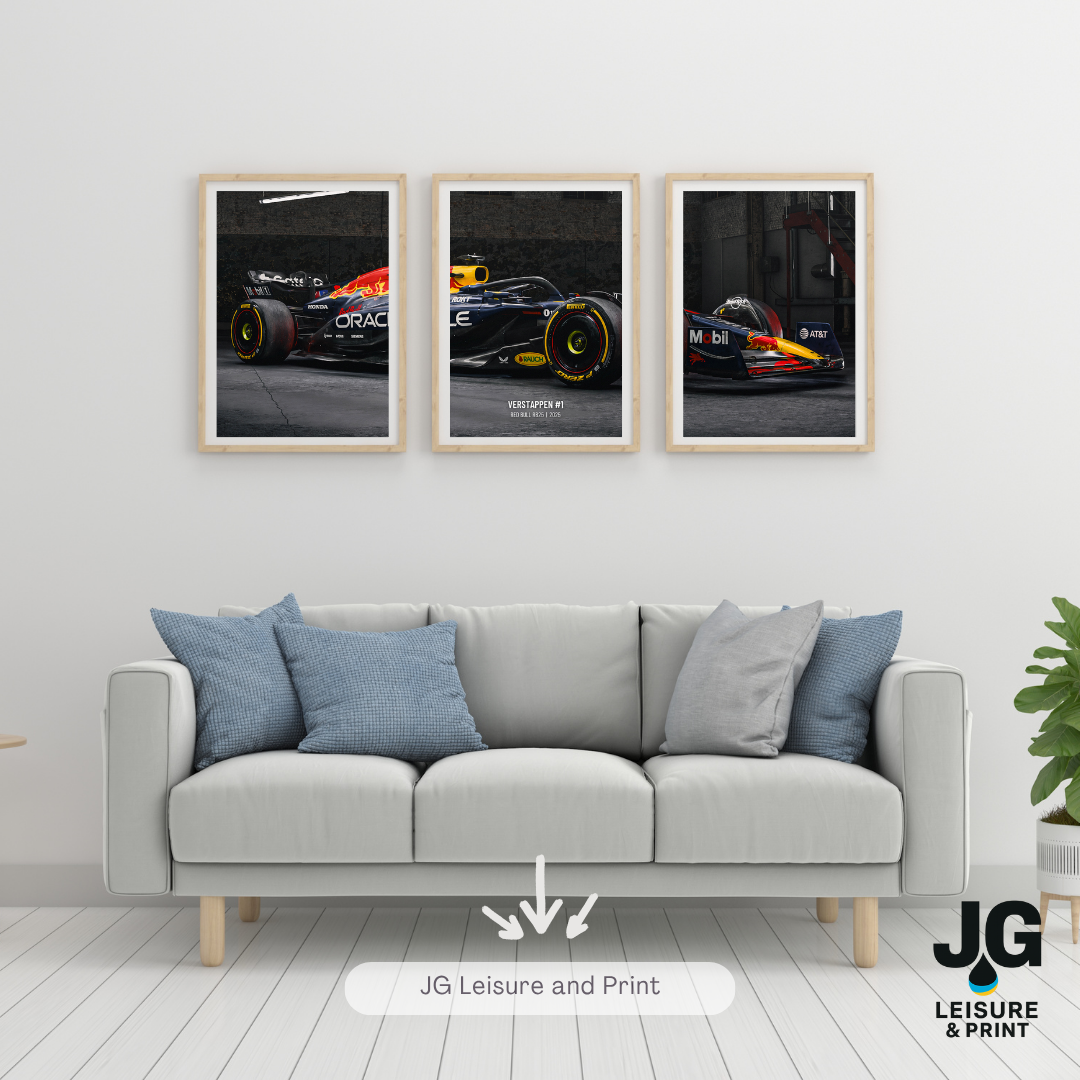 RedBull F1 Car Poster: Set of 3 Verstsppen