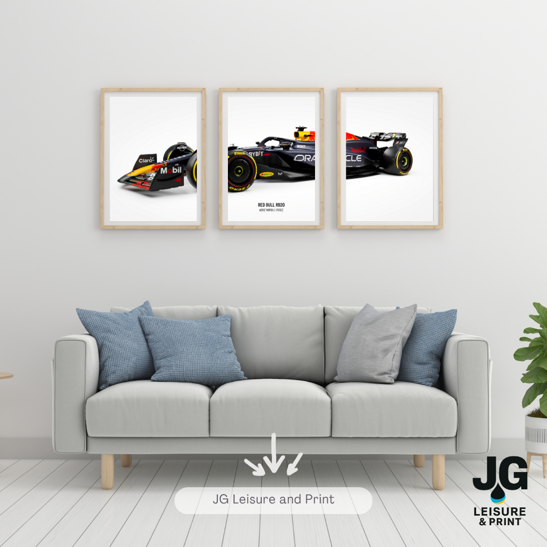 RedBull F1 Car Poster: Set of 3 Verstsppen