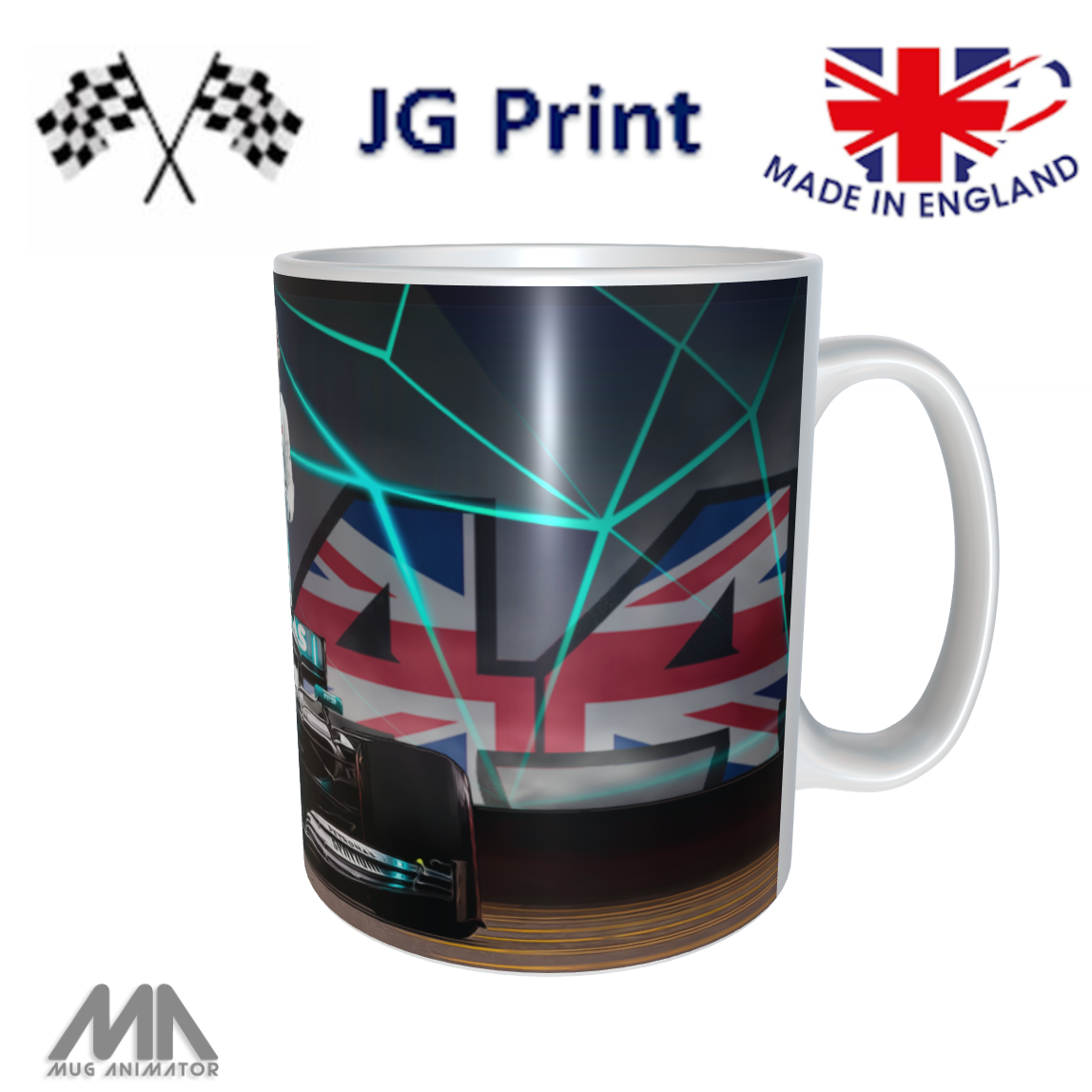Lewis Hamilton Formula One Mug – Racing Fan Gift | F1 Coffee Cup |