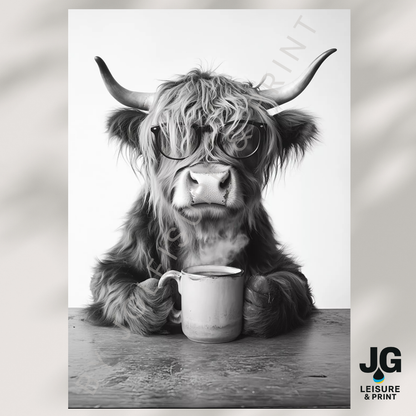 Highland Cow Poster Unframed