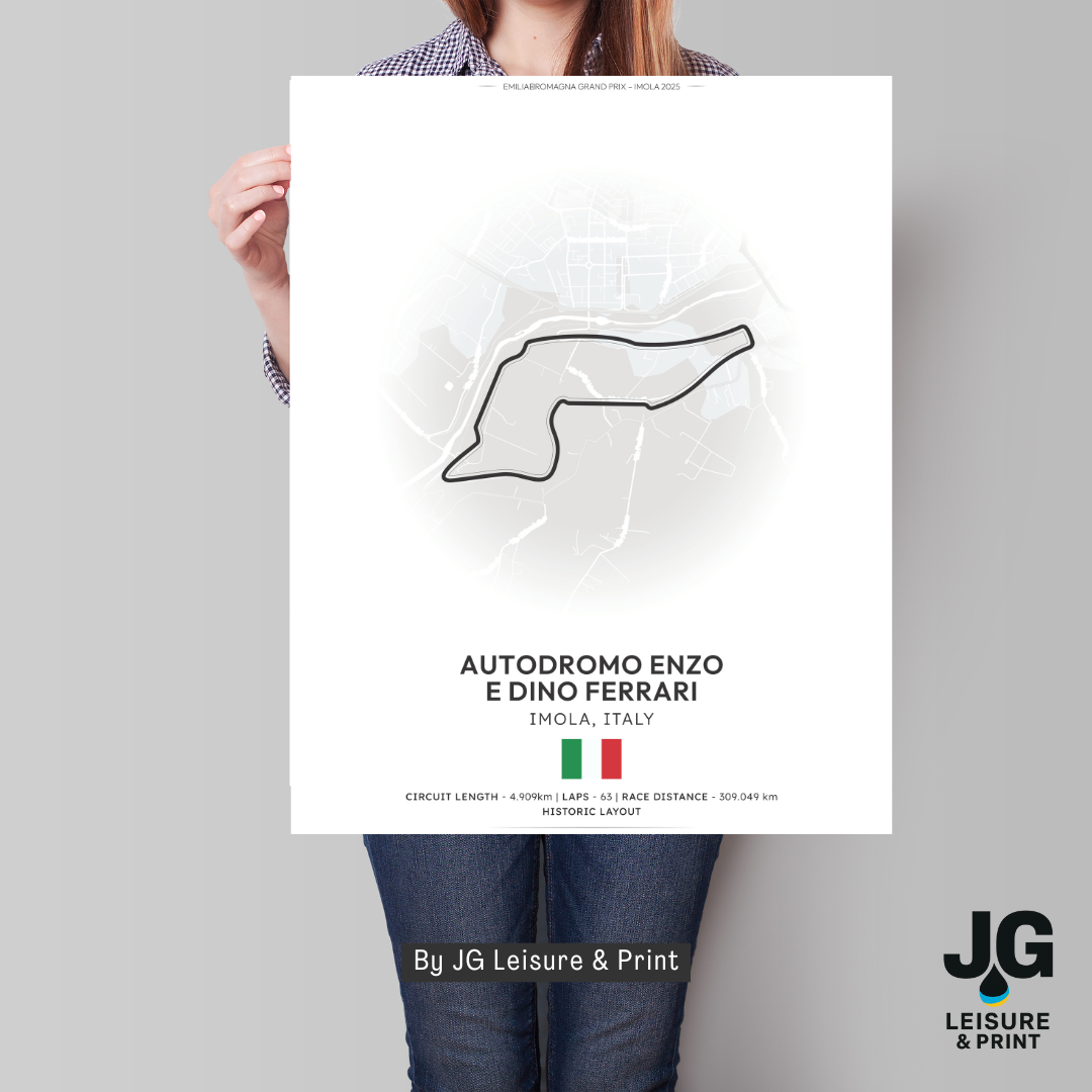 Imola Light Tracks Poster - Wall Art - A4 to A1