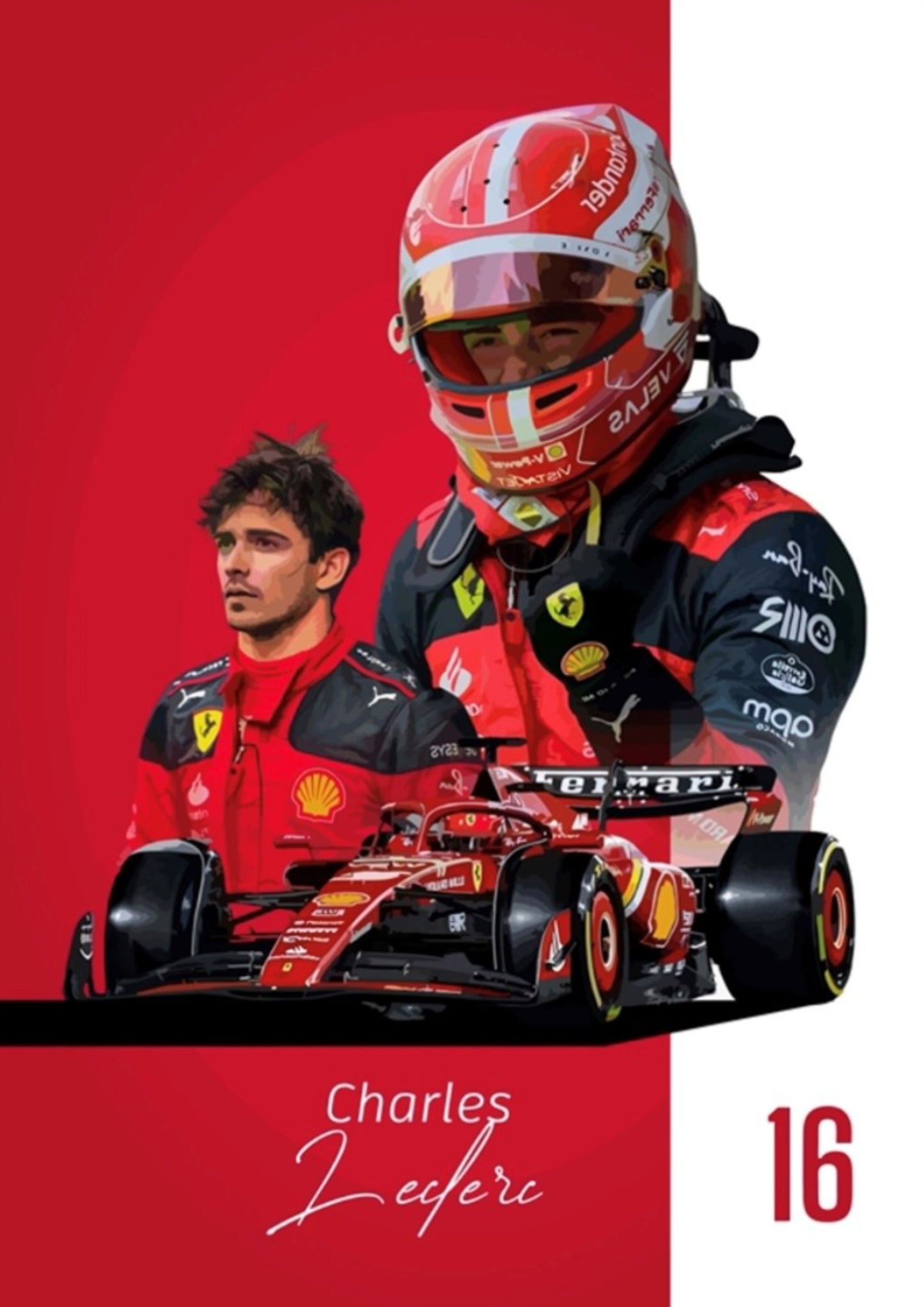 Charles Leclerc Poster Wall Art A1-A5