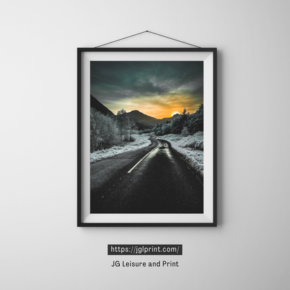 Glen Nevis Scotland Poster Print Scottish Highlands Landscape Wall Art Mountains