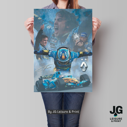 Fernando Alonso Poster Wall Art A1-A5