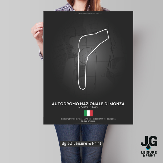 Monza Italy Tracks Poster - Wall Art - A4 to A1