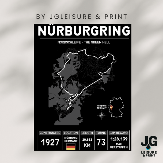 NurburgringTracks Poster - Wall Art - A4 to A1