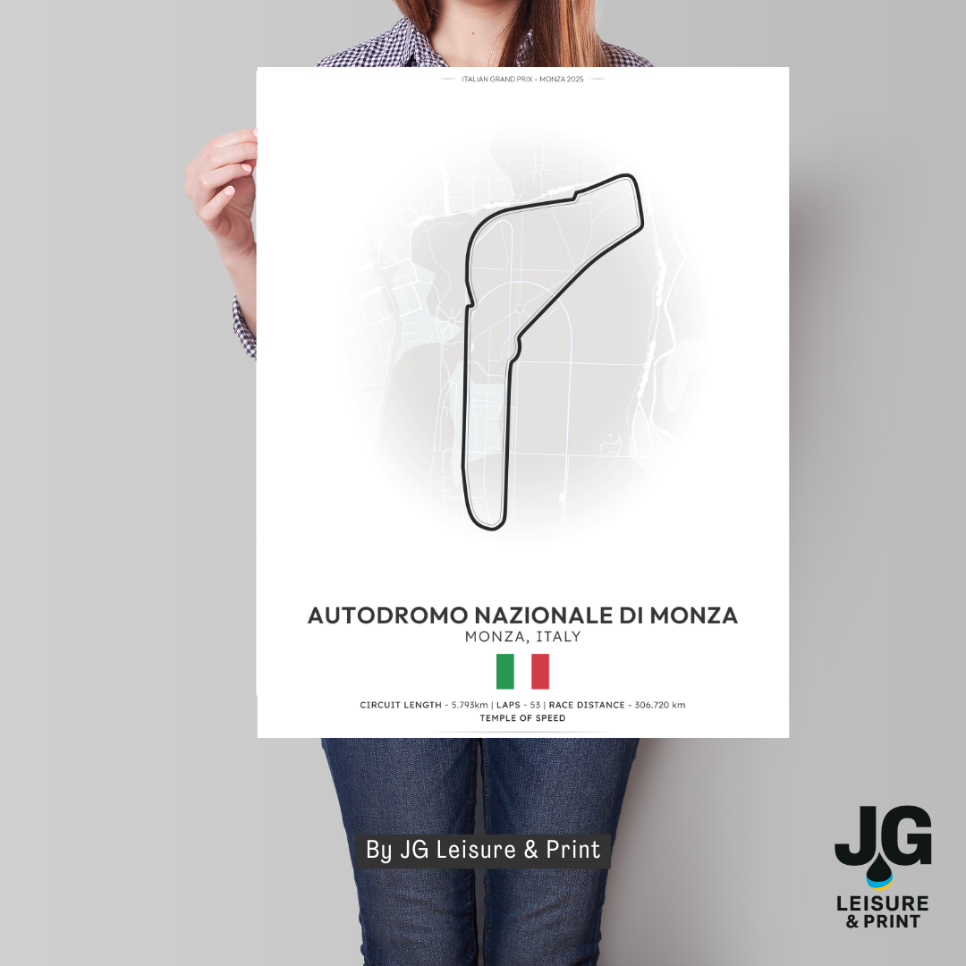 Monza Italy Tracks Poster - Wall Art - A4 to A1