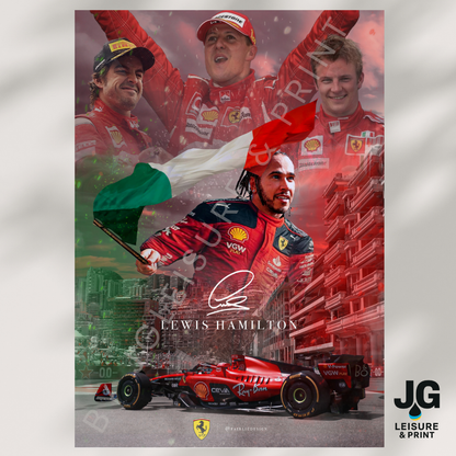 Lewis Hamilton Poster Wall Art A1-A5