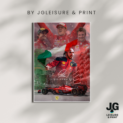 Lewis Hamilton Poster Wall Art A1-A5