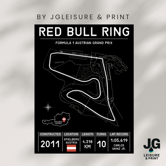 Redbull ring Tracks Poster - Wall Art - A4 to A1