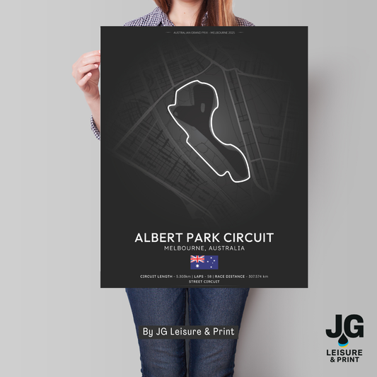 Albert Park Tracks Poster - Wall Art - A4 to A1
