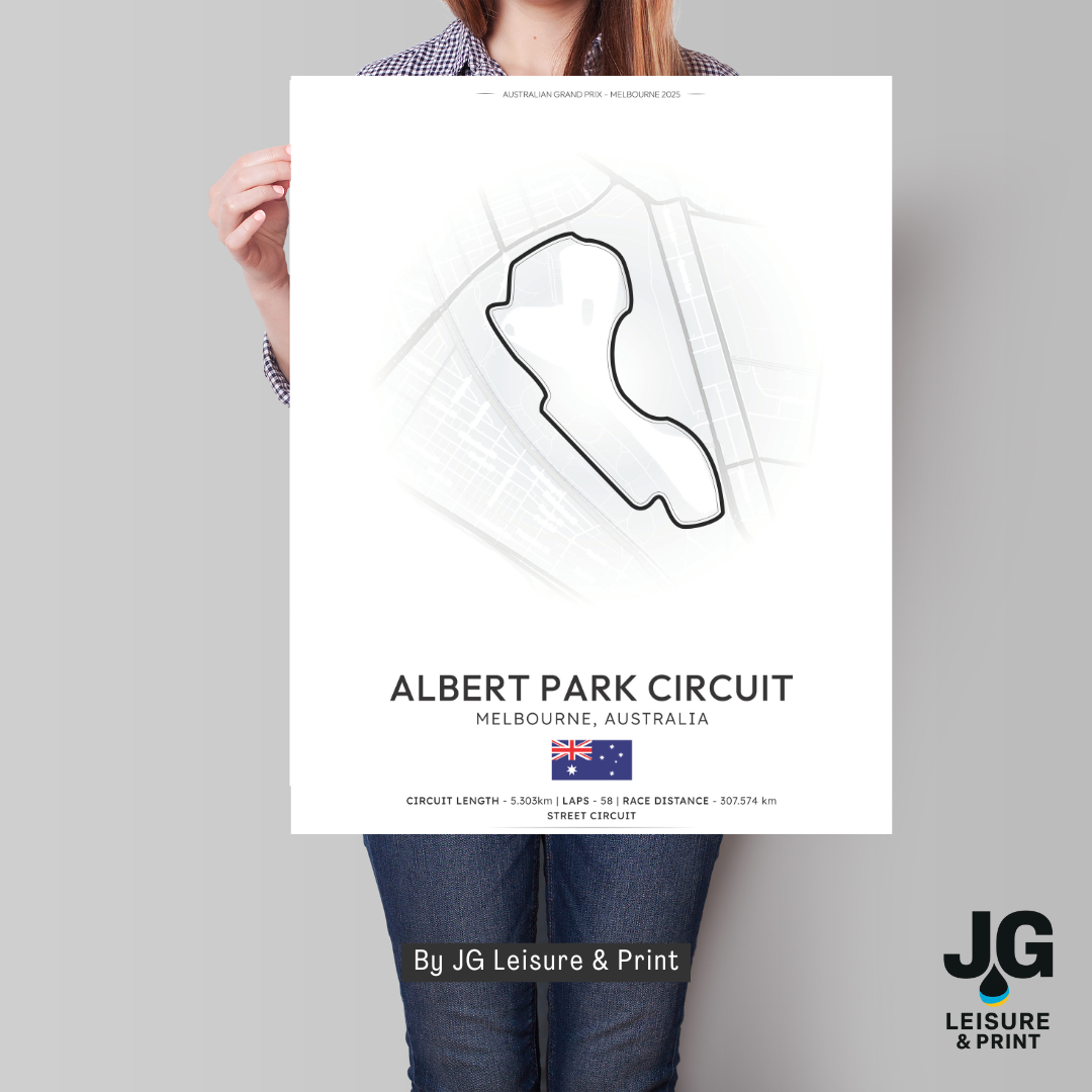 Albert Park Tracks Poster - Wall Art - A4 to A1