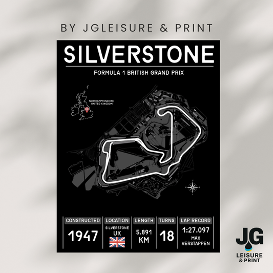 Silverstone Tracks Poster - Wall Art - A4 to A1