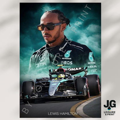 Lewis Hamilton Poster Wall Art A1-A5