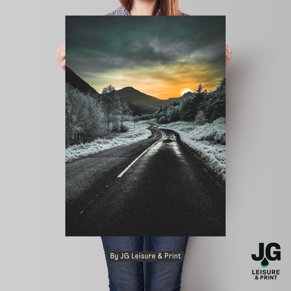 Glen Nevis Scotland Poster Print Scottish Highlands Landscape Wall Art Mountains