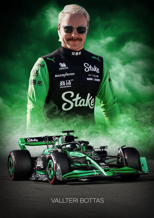 Valtteri Bottas Steak Poster Wall Art A1-A5