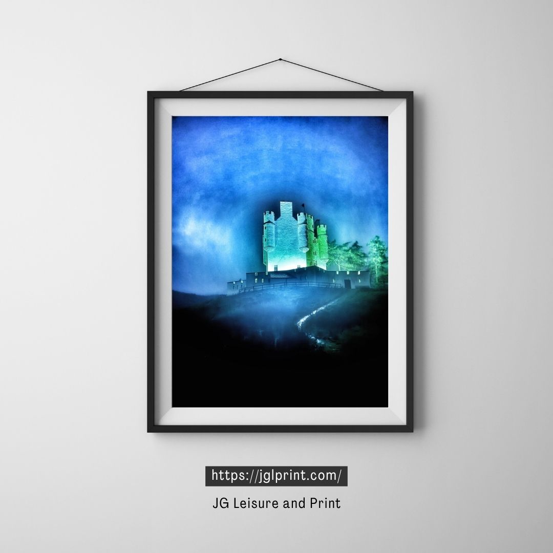 Braemar Castle Scotland Travel Poster Print | Aberdeenshire Wall Art | Vintage Style