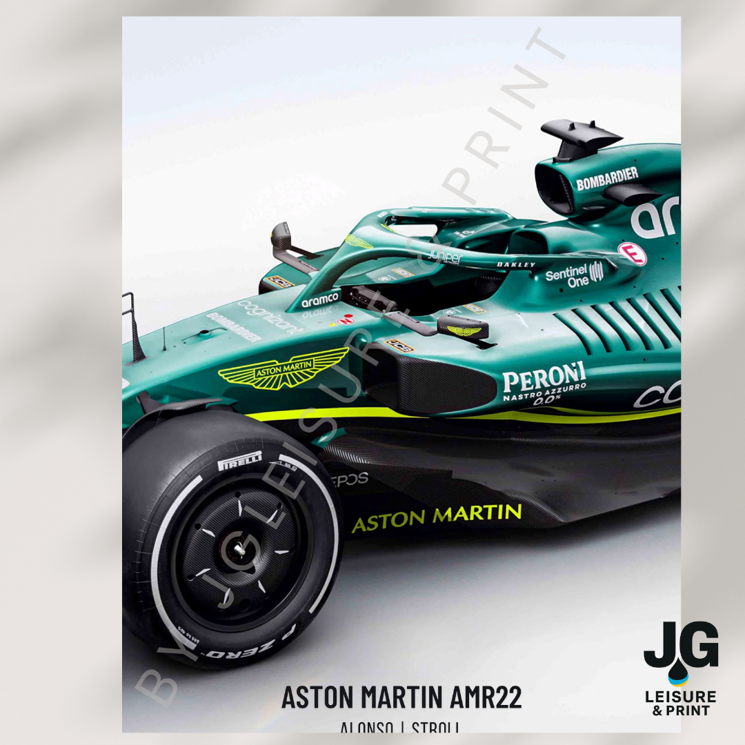 Aston Martin F1 Car Poster: Set of 3 Alonso and Stroll