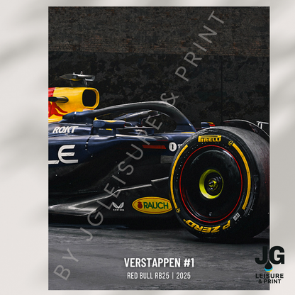 RedBull F1 Car Poster: Set of 3  Verstsppen
