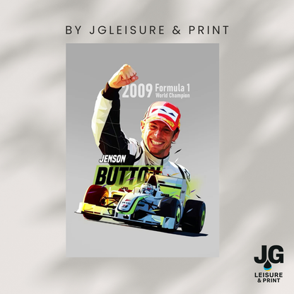Jenson Button Poster Wall Art A1-A5