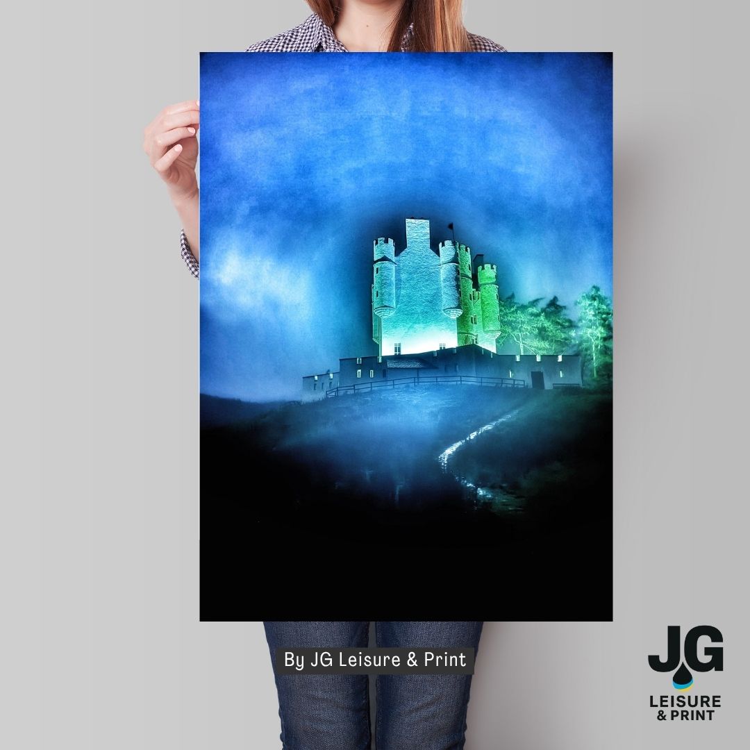 Braemar Castle Scotland Travel Poster Print | Aberdeenshire Wall Art | Vintage Style