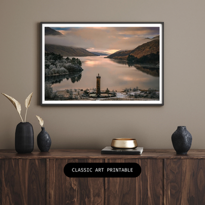 Glenfinnan Scotland Poster Print Scottish Highlands Landscape Wall Art