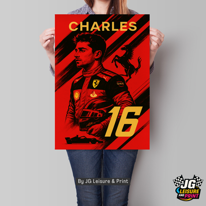 Charles Leclerc Poster Wall Art A1-A5