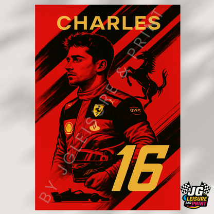 Charles Leclerc Poster Wall Art A1-A5