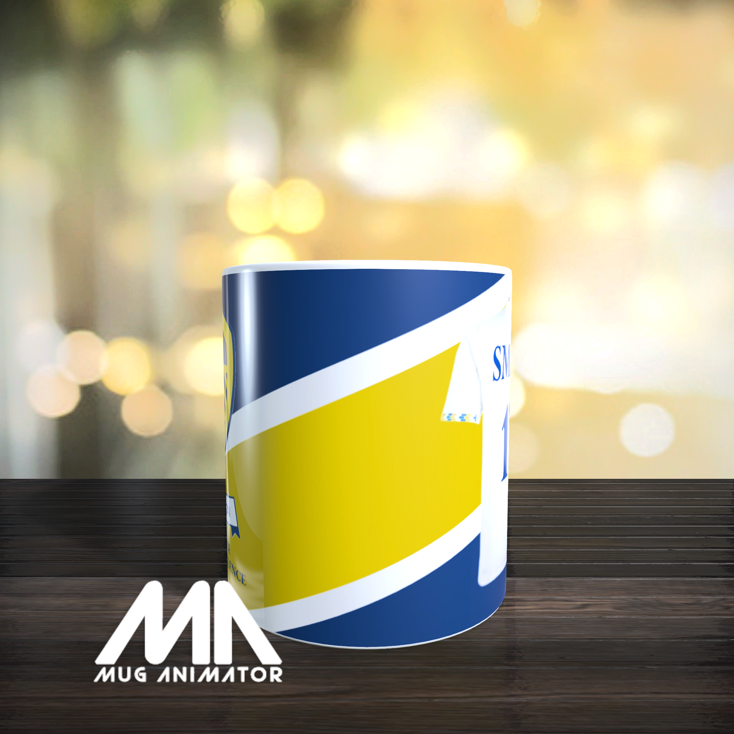 Mug & Coaster Girls PCOE Custom Shirt Name and Number - Diagonal Stripe