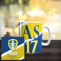 Mug & Coaster Girls PCOE Custom Initials and Number Diagonal Design