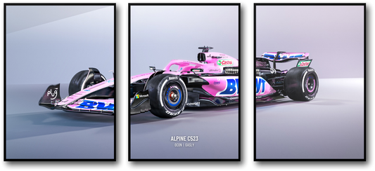 Alpine F1 Car Poster: Set of 3 Ocon Gasley