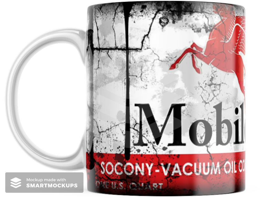 4 Pack Retro Oil Can Mug Collection – STP Mobil Valvoline Pernalube