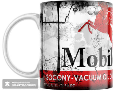 4 Pack Retro Oil Can Mug Collection – STP Mobil Valvoline Pernalube