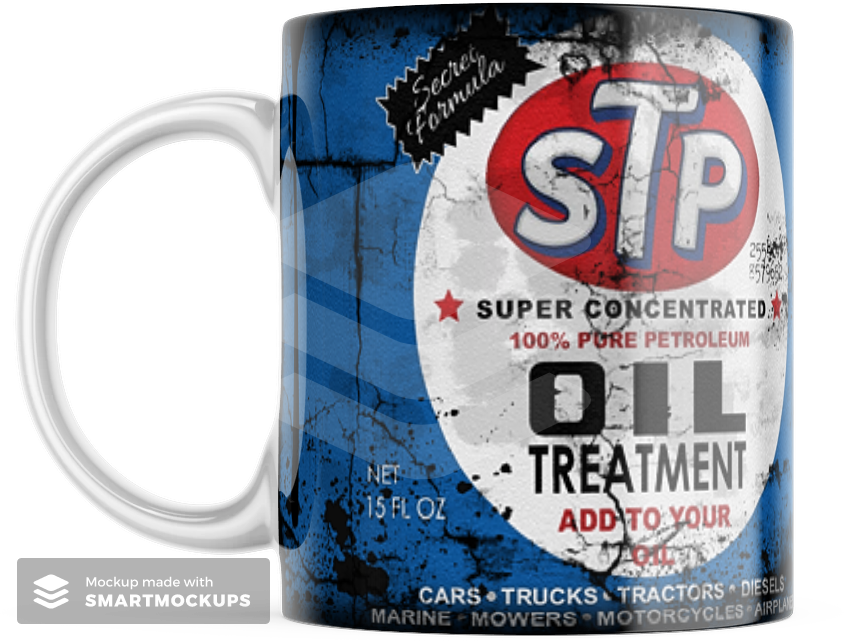 4 Pack Retro Oil Can Mug Collection – STP Mobil Valvoline Pernalube