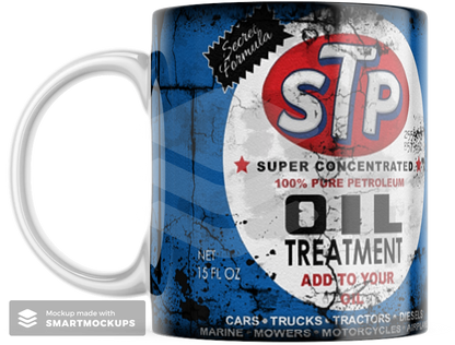 4 Pack Retro Oil Can Mug Collection – STP Mobil Valvoline Pernalube