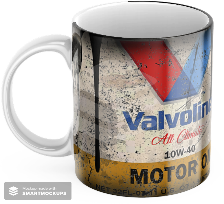4 Pack Retro Oil Can Mug Collection – STP Mobil Valvoline Pernalube