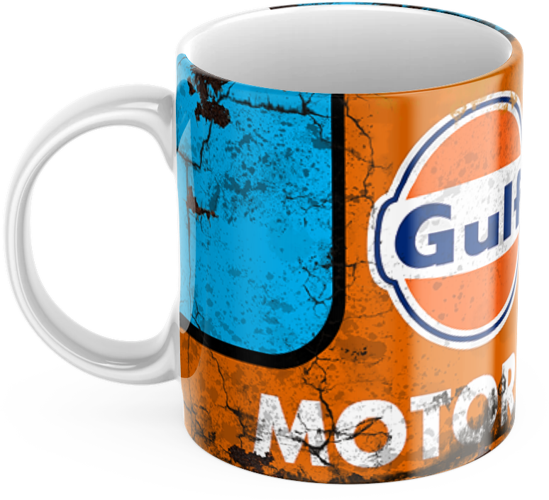 4 Pack Retro Oil Can Mug Collection – Shell Gulf Castrol Michelin