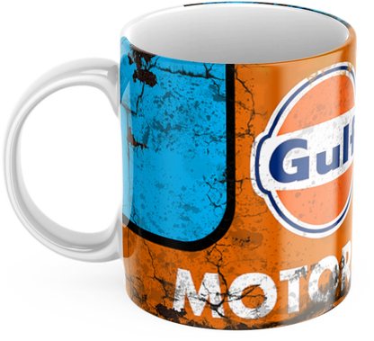 4 Pack Retro Oil Can Mug Collection – Shell Gulf Castrol Michelin