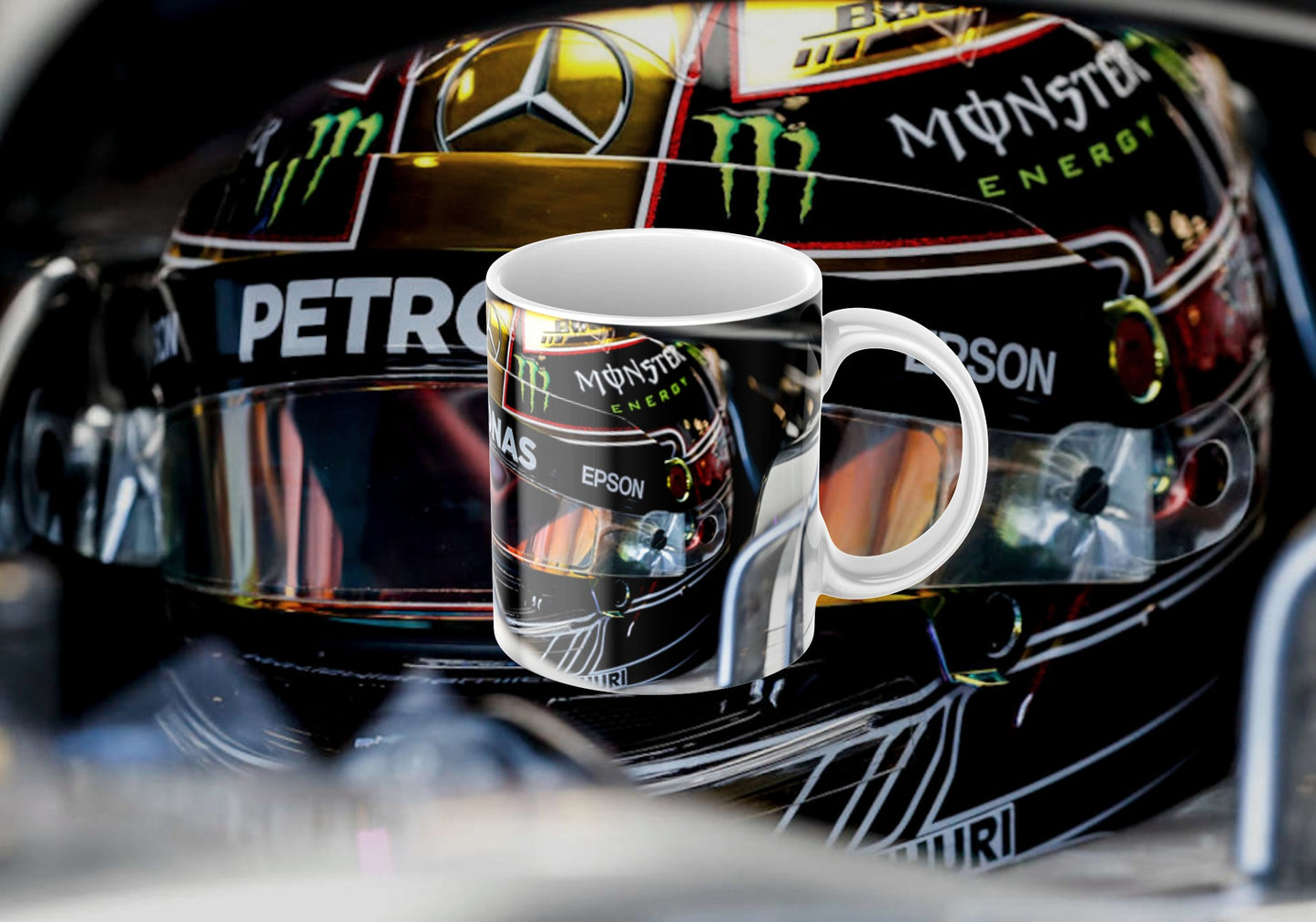 Lewis Hamilton Formula One Mug – Racing Fan Gift | F1 Coffee Cup | Motorsport Enthusiast Gift |