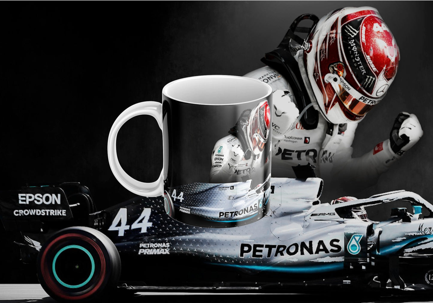 Lewis Hamilton Formula One Mug – Racing Fan Gift | F1 Coffee Cup | Motorsport Enthusiast Gift |